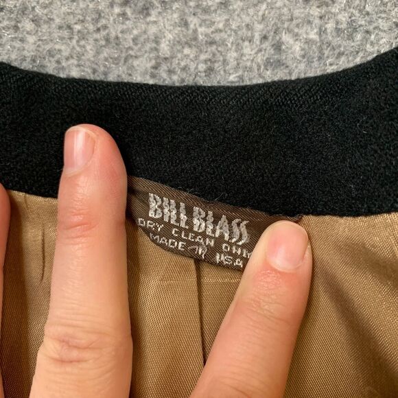 Vintage Bill Blass Blazer Mens 40 Black Cashmere Notch Lapel 2 Button Made USA - Picture 5 of 16